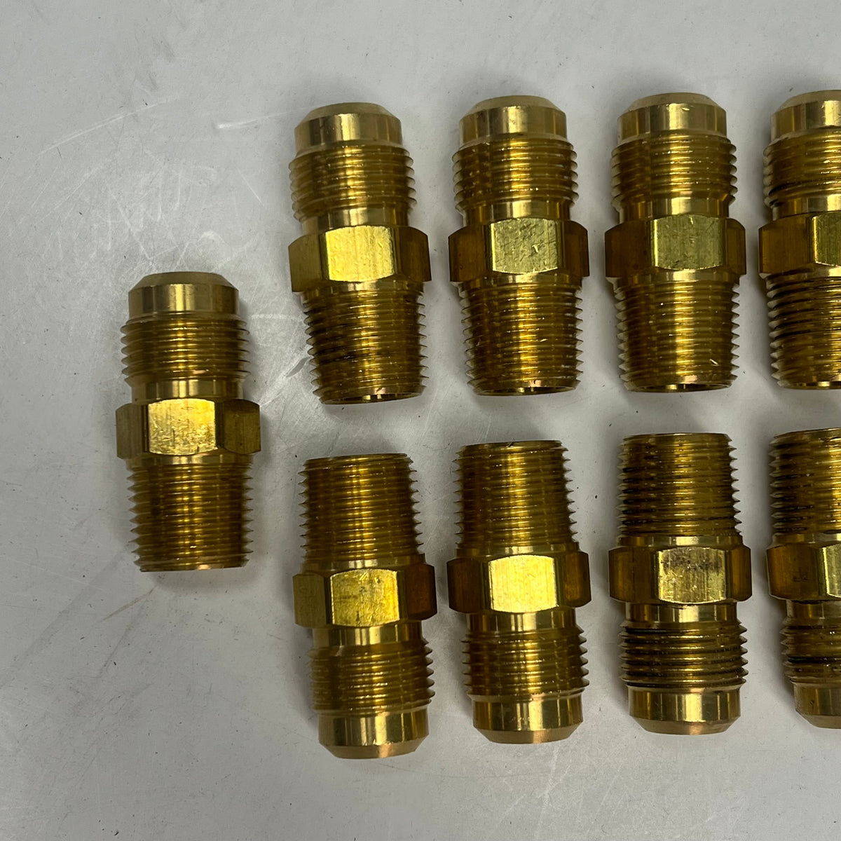 NABCO (10 PACK) 408 Half Union Adaptor Male Flare  5/8 x 1/2 Brass 311284767