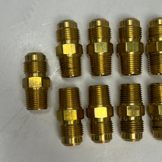 NABCO (10 PACK) 408 Half Union Adaptor Male Flare  5/8 x 1/2 Brass 311284767