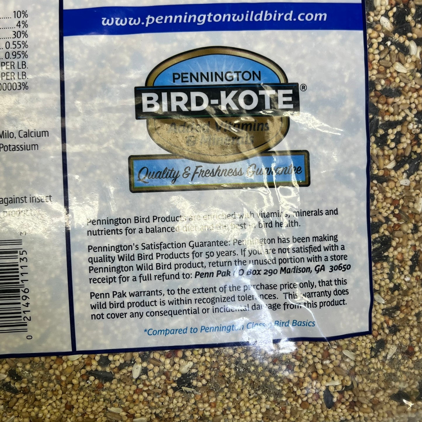 ZA@ PENNINGTON Premium Select Blend Bird Food Assorted Seeds 20 lb Bag