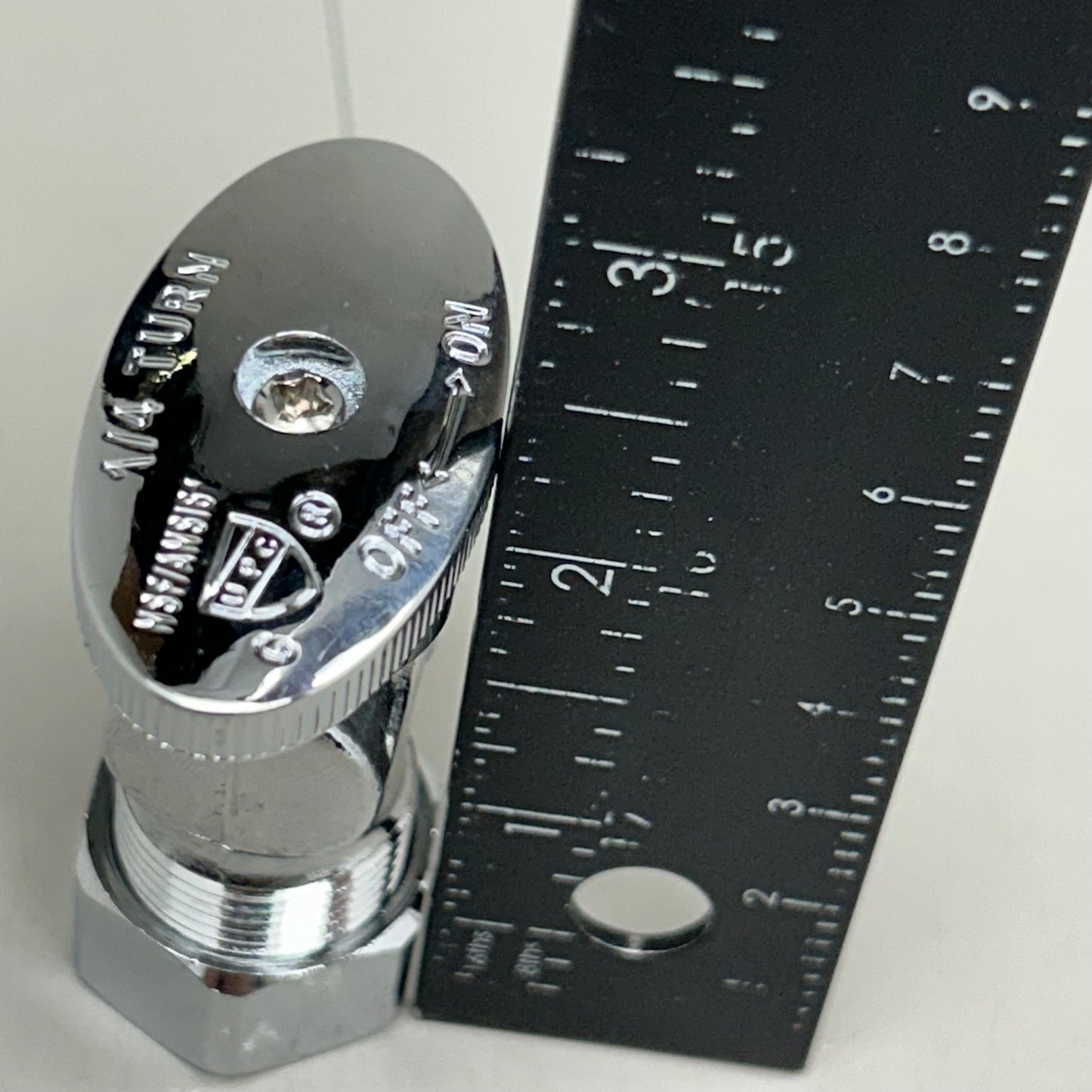 PLUMBSHOP (3 Pack) Turn Angle Water Stop 1/2"x3/8" Chrome PLB100