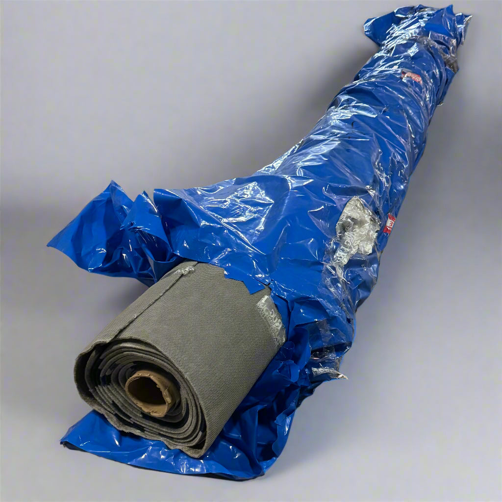 THE RUG COMPANY Bridge Modern Hand Woven Tibetan Wool Rug Roll 16’ x 12' Grey/Blue