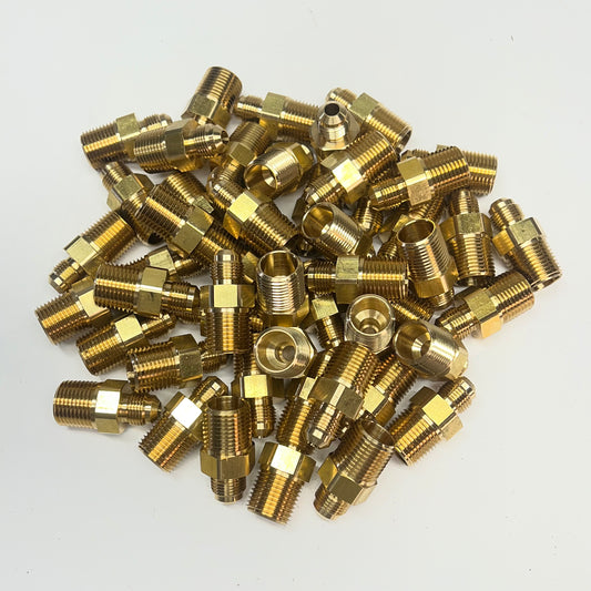 CUI (50 PACK) Heavy Duty Adaptor 3/8" Flare X 1/2" Male Pipe Brass U1-6DLS