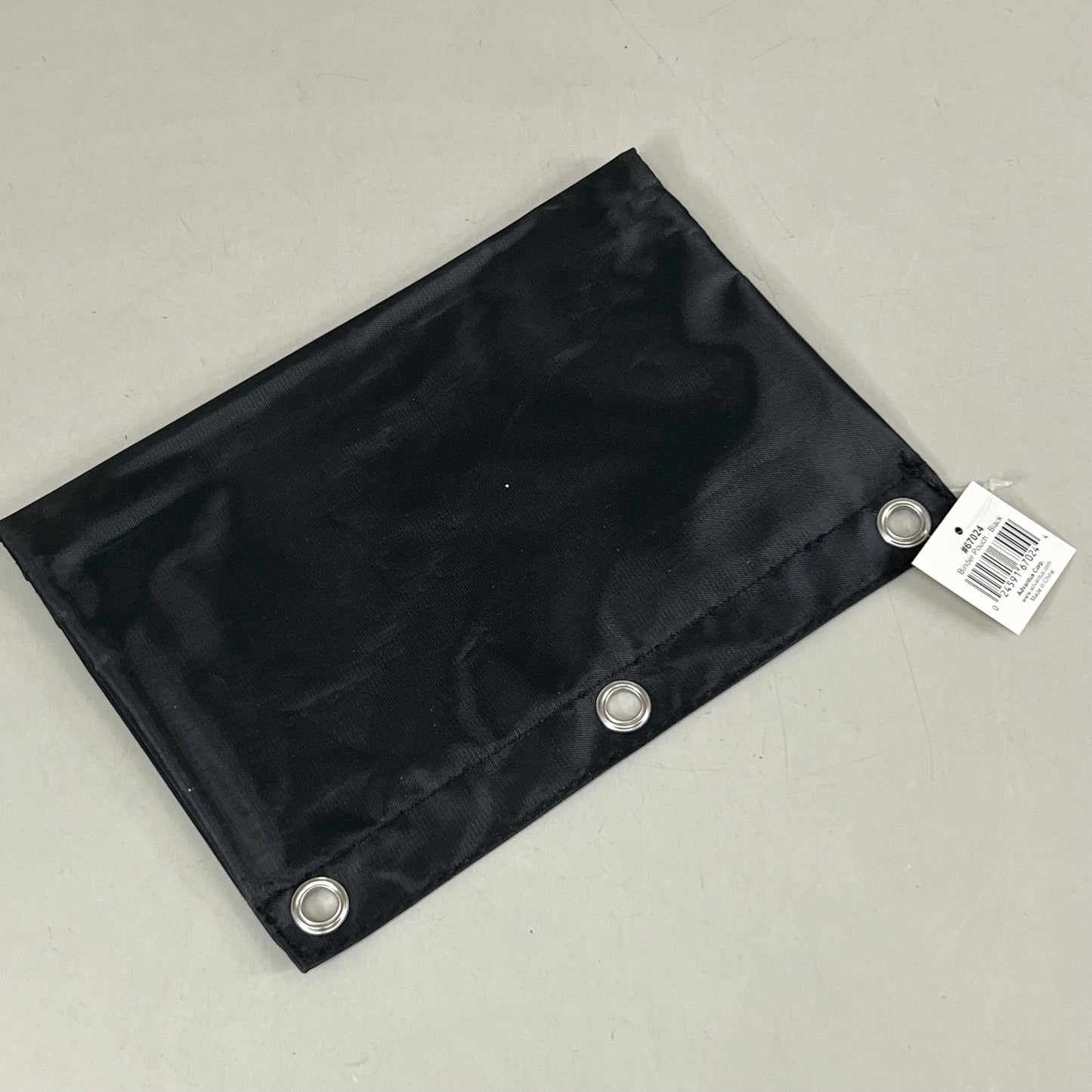 ADVANTUS (3 Pack) Binder Pencil Pouch 6 EA Per Box 10 x 7.38 Black/Clear