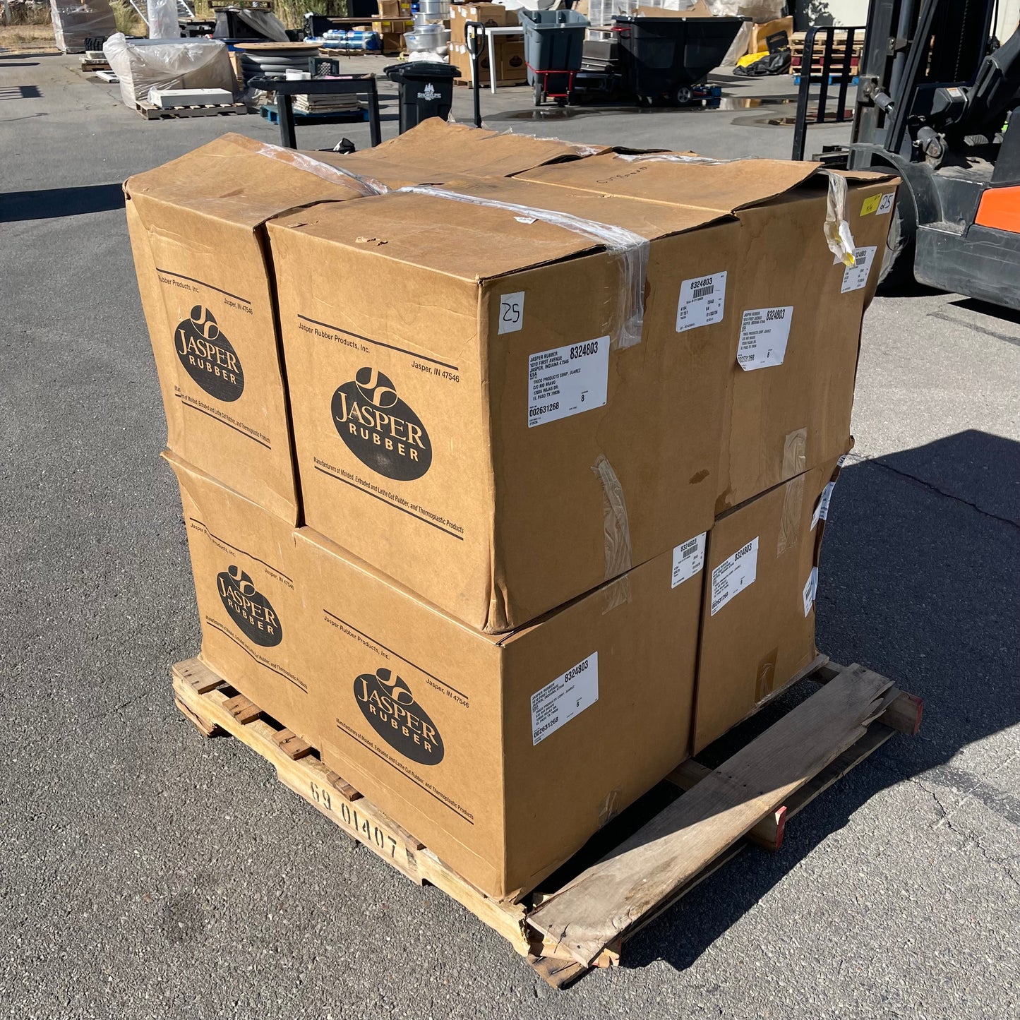 ZA@ Pallet of JASPER RUBBER Round Gaskets 3.5” Dia 002631268 (AS-IS)(B)