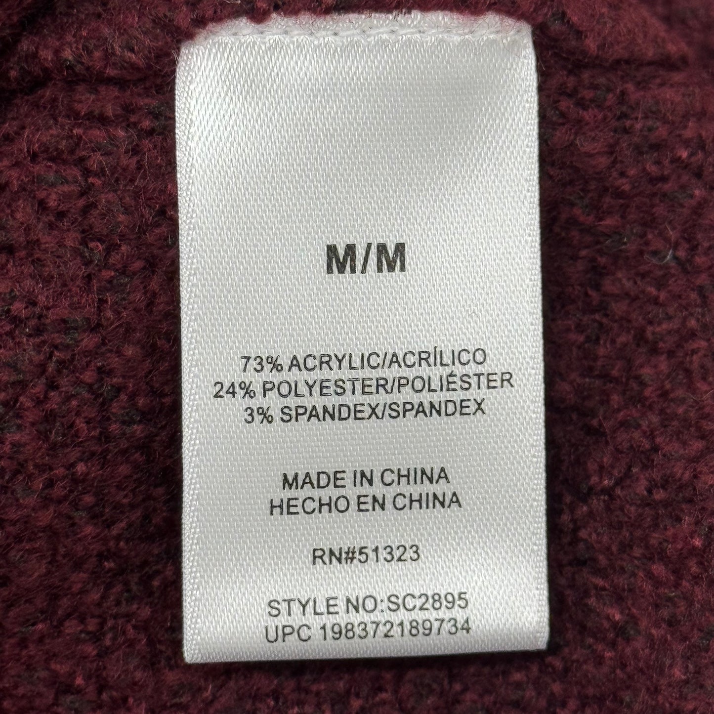 VINCE CAMUTO Cable Knit Sweater Women's Sz-M Wine SC2895