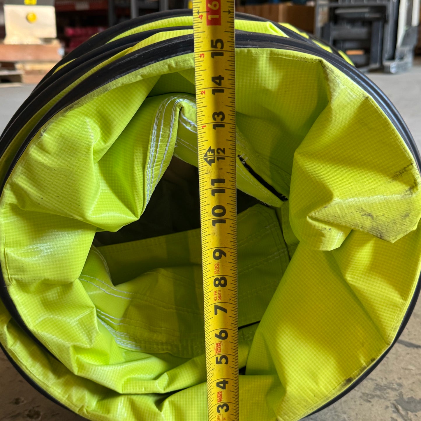 PAGE GSE Green Layflat Ventilation Duct Sz 15"D x 48"L-Expandable 391954