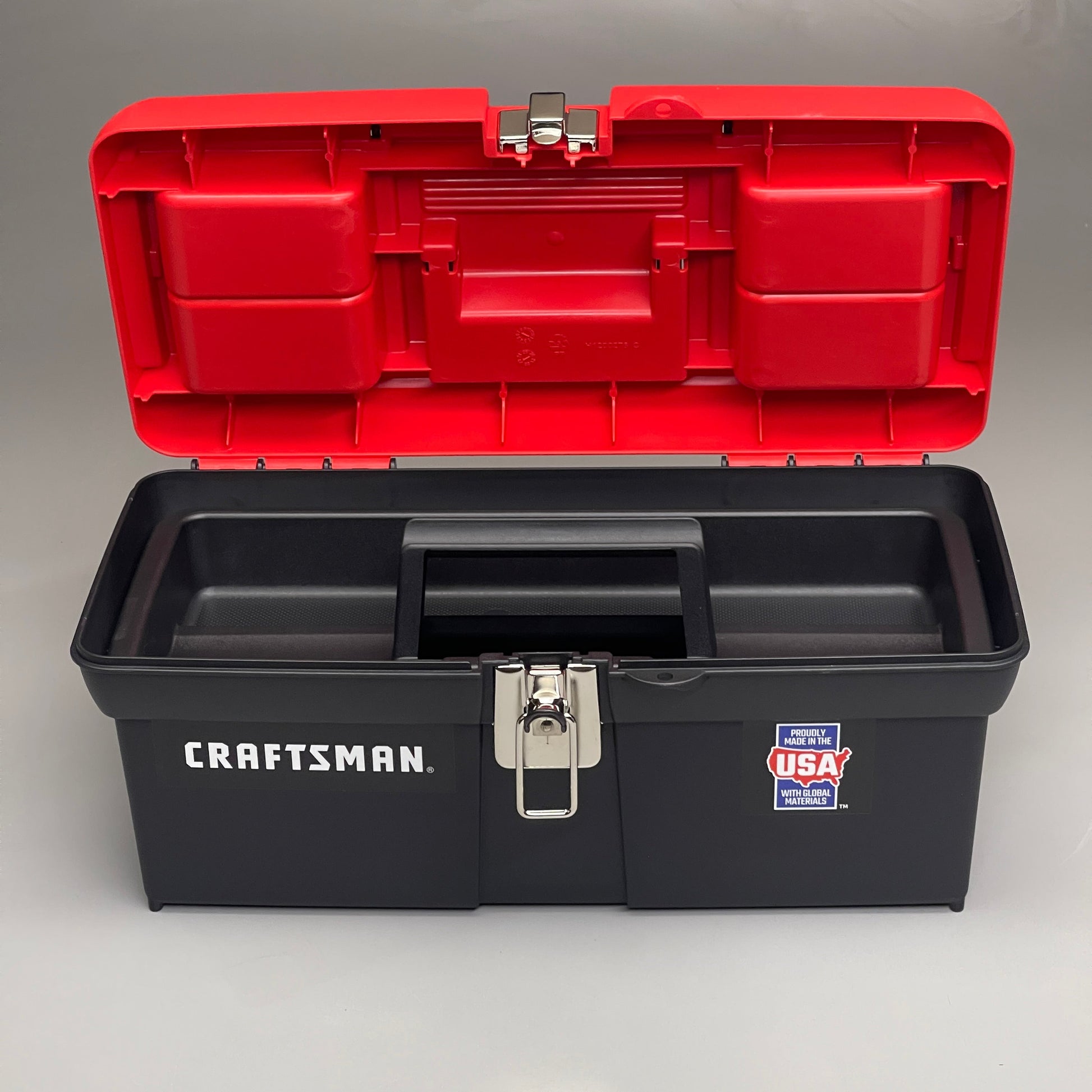 CRAFTSMAN Plastic Tool Box - 16-in - Red and Black CMST16901