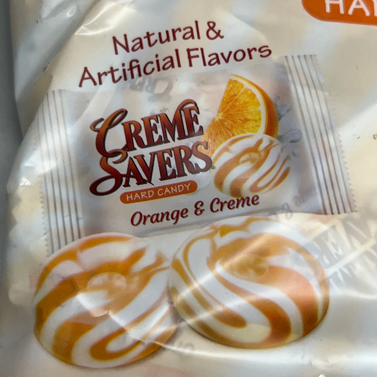 CREME SAVERS (12 Bags) Orange & Creme Hard Candy 6.25 oz BB 03/26