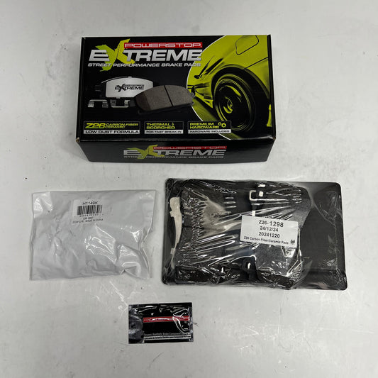 POWER STOP Carbon Fiber Ceramic Street Performance Brake Pads Front Z26-1298