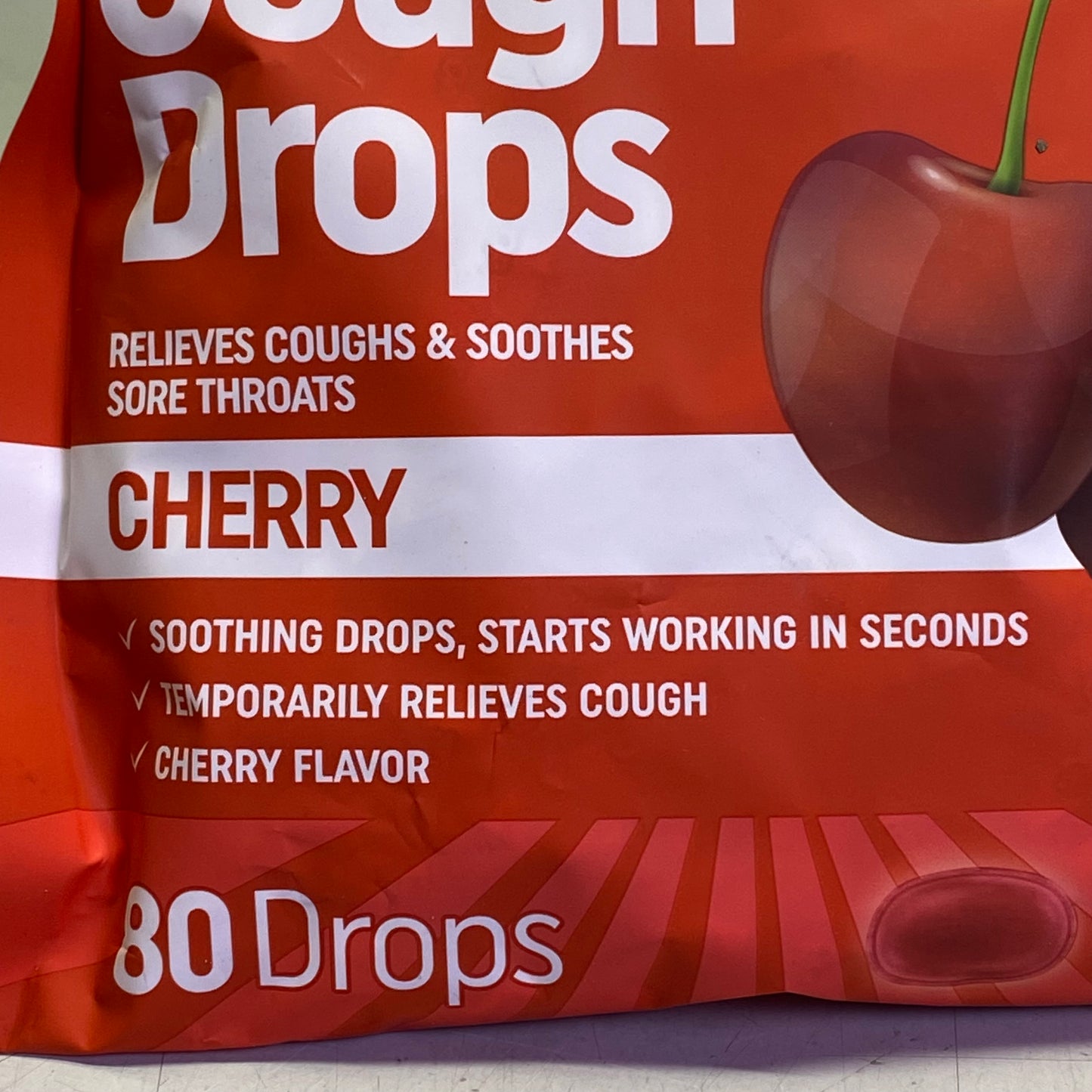 MGC HEALTH (6 PACKS Of 80 Drops) Menthol Cough Drops 80 Drops Red IT000037-80 BB 10/25