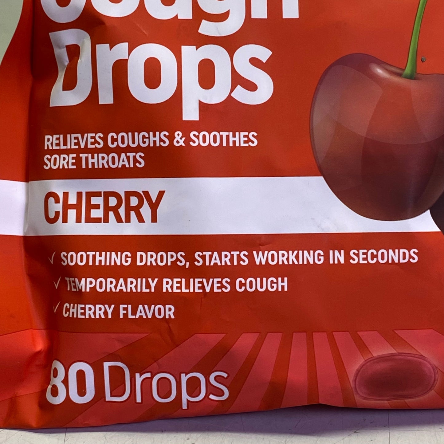 ZA@ MGC HEALTH (6 PACKS Of 80 Drops) Menthol Cough Drops 80 Drops Red IT000037-80 BB 10/25 B