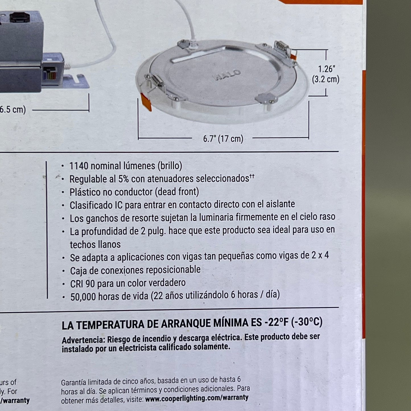 HALO Ultra Thin Canless Downlight Slim Edge  6" 1140 Lumen HLBPH6099FS1EMWR