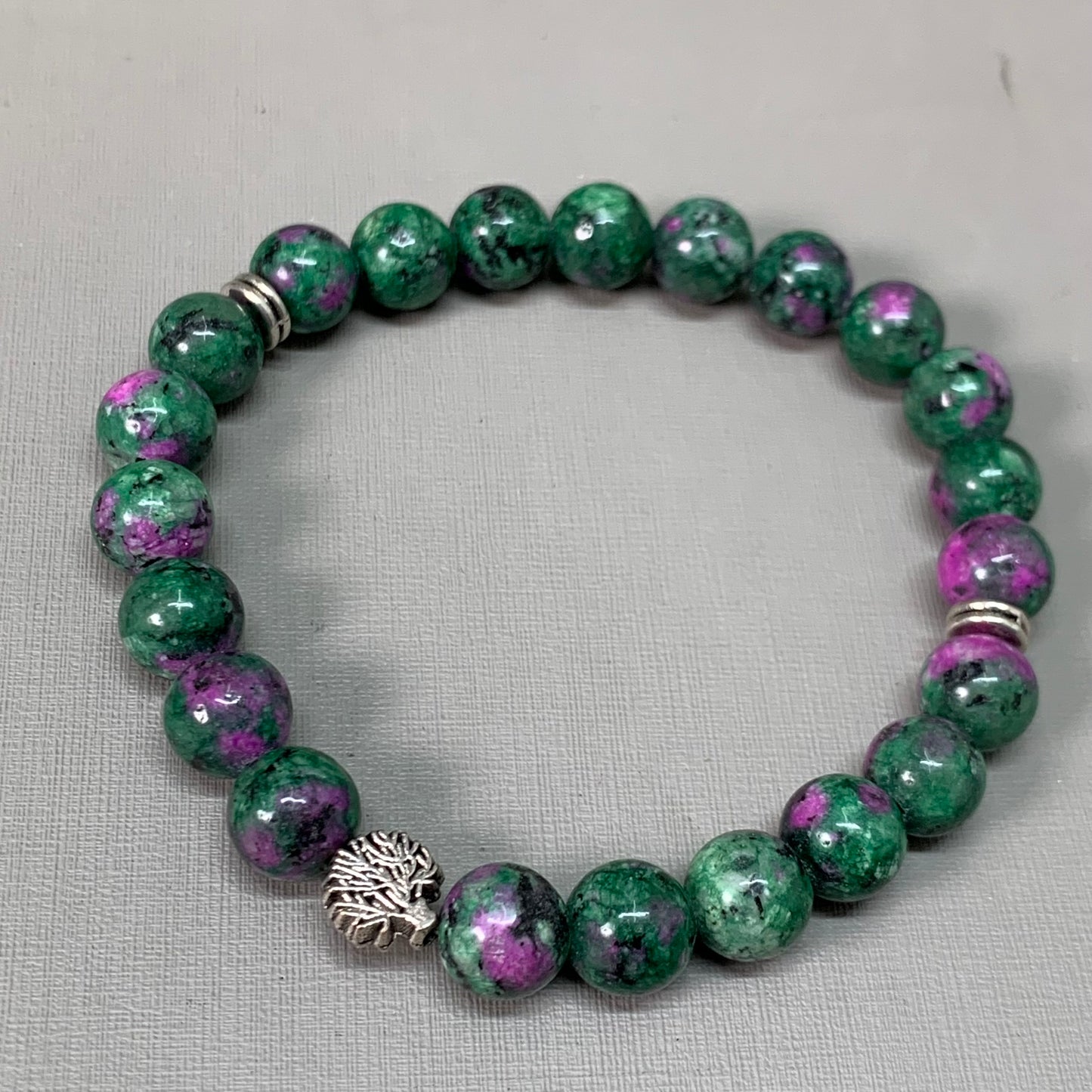 BEST WHOLESALE (12 PACK) Beaded Crystal Bracelets 3" Green-Purple/Rainbow New