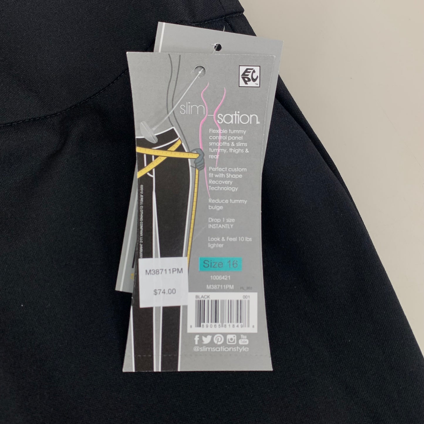 MULTIPLES Relaxed Leg Pant  Petite Women's Sz 16 Black