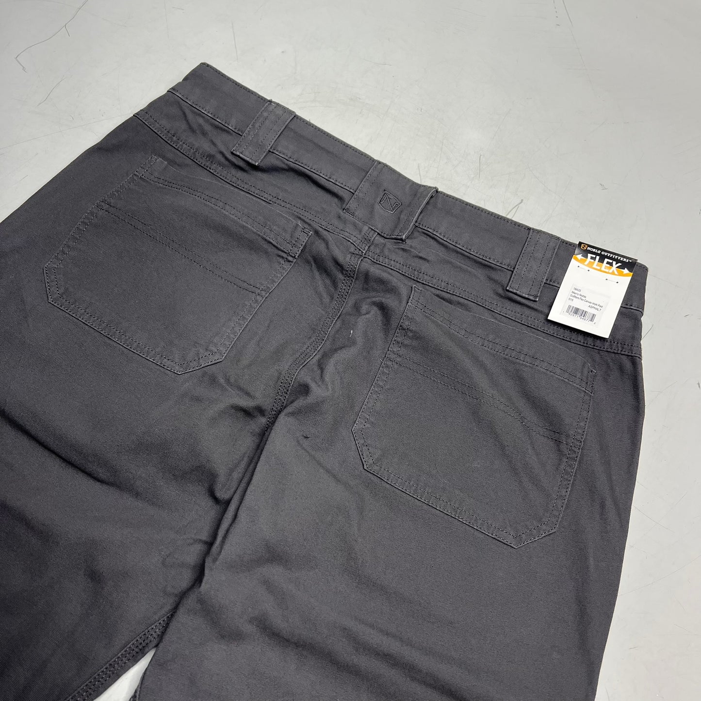 NOBLE OUTFITTERS Flex Stretch Canvas Work Pant Men's Sz 42x34 Asphalt 18425