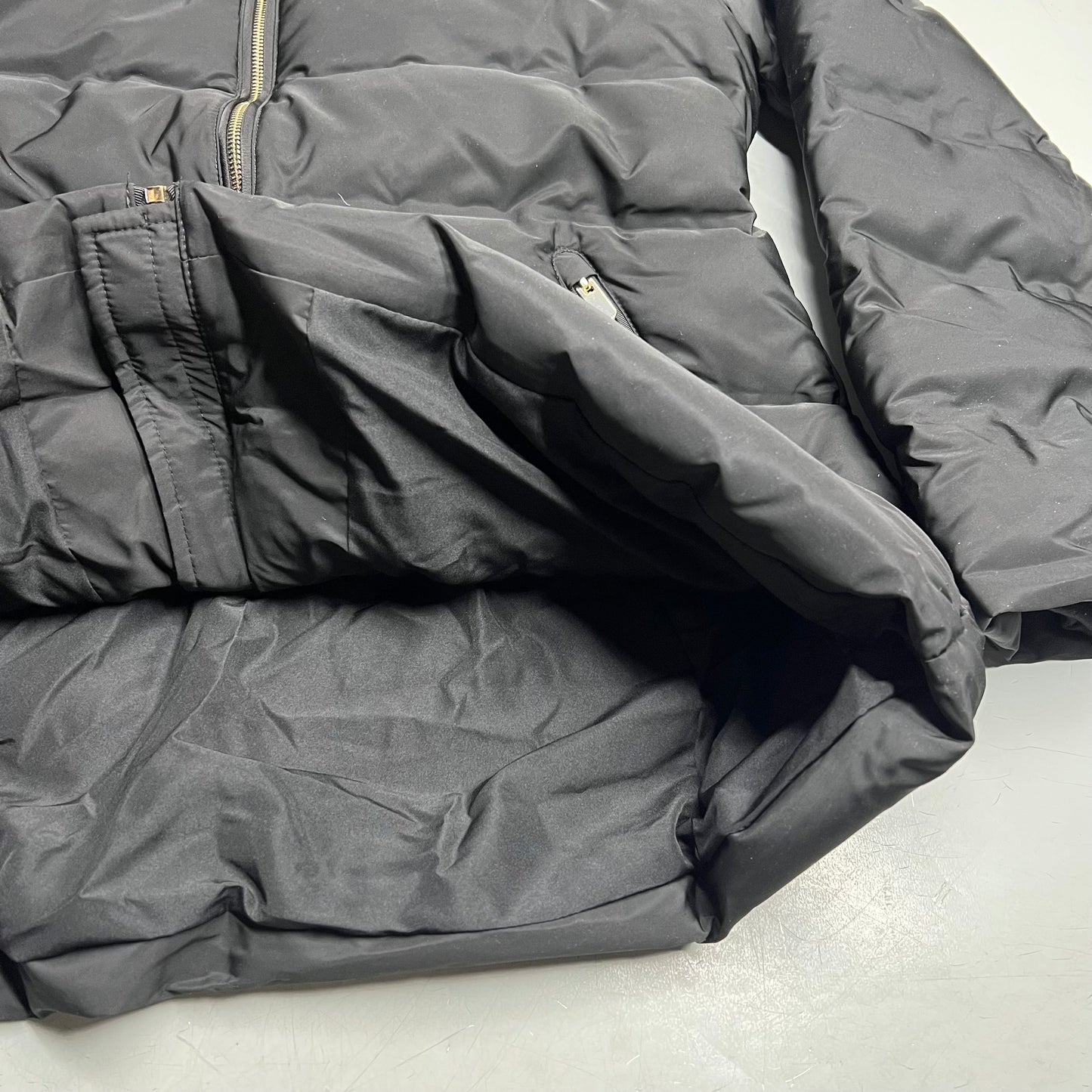 ZA@ ZARA Winter Coat W/ Faux Fur Hood Women's Sz XXL Black/Gold