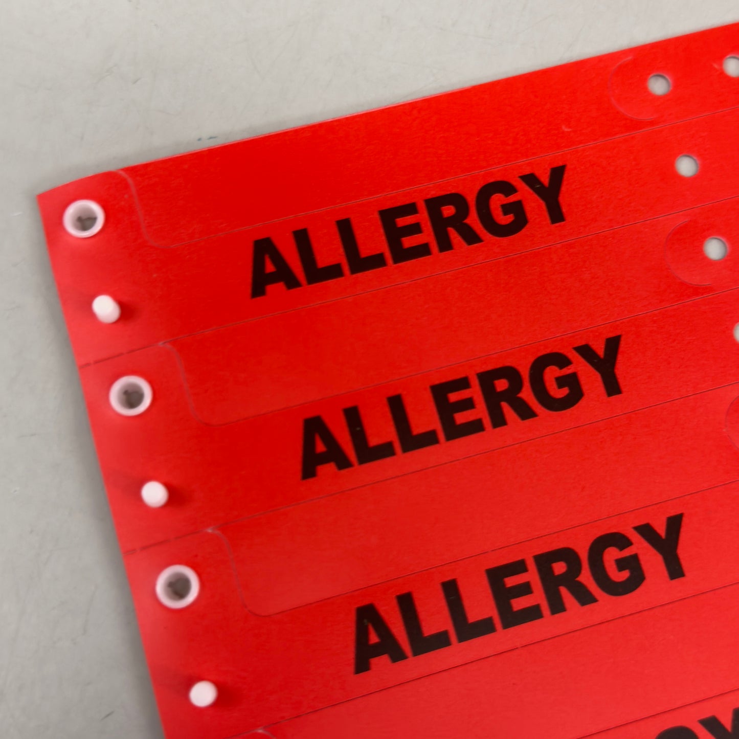 PDC (500 PC) Alert Wrist Band Narrow Bracelets Allergy Red 5065E-16-PDM