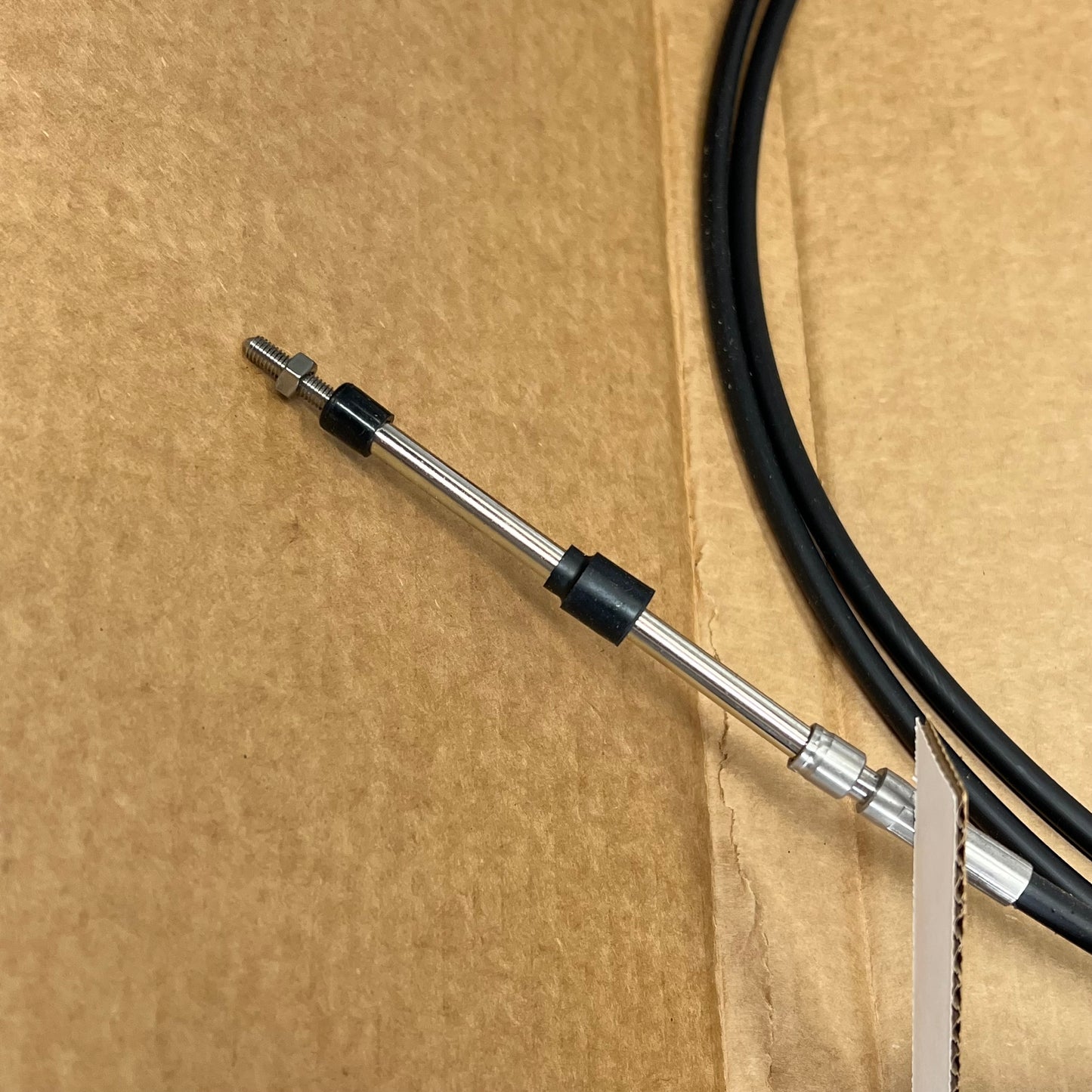 UFLEX Engine Control Cable 3300 Style 3.4” (87 mm) 10-32 UNF Threads Black C8X12