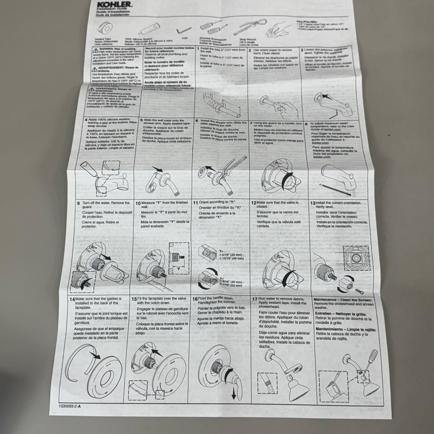 KOHLER Pitch Sequential Valve Trim Only Single Handle Matte Black TS74042-4-BL