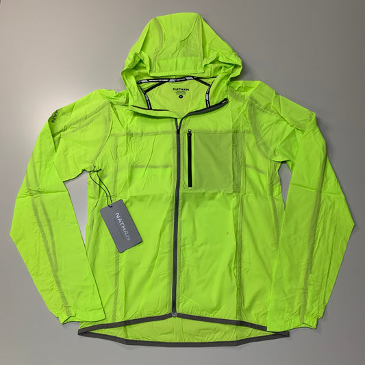 NATHAN Stealth Jacket W/ Hood Women's Acid Lime Size Large NS90060-50061-L