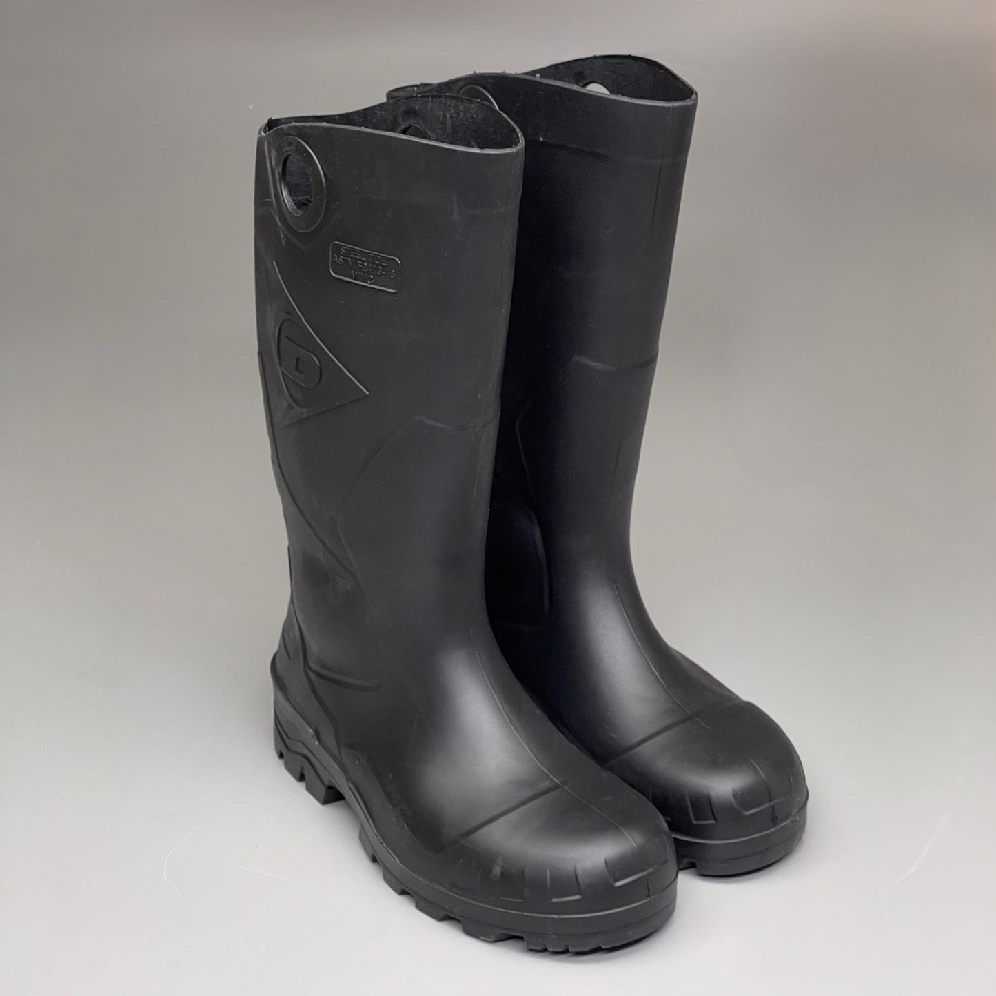 DUNLOP Steel Toe Safety Boots Waterproof Black Sz M 6 W 8 #86776