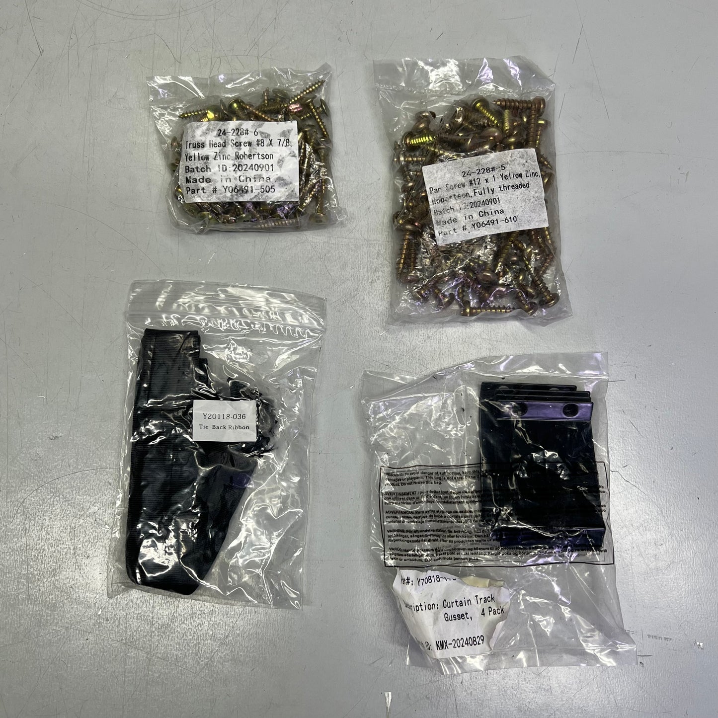 (4 PACK) Mosquito Mesh Kit For Gazebo UV Resistant Material 14" X 12" Y70818-182