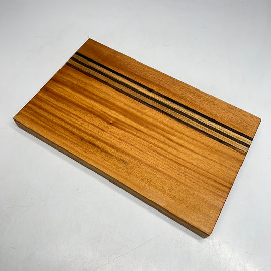 ZA@ SHUMARU Mahogany Edge-grain Cutting Board  19x12x1.6" Tan/Dark Brown