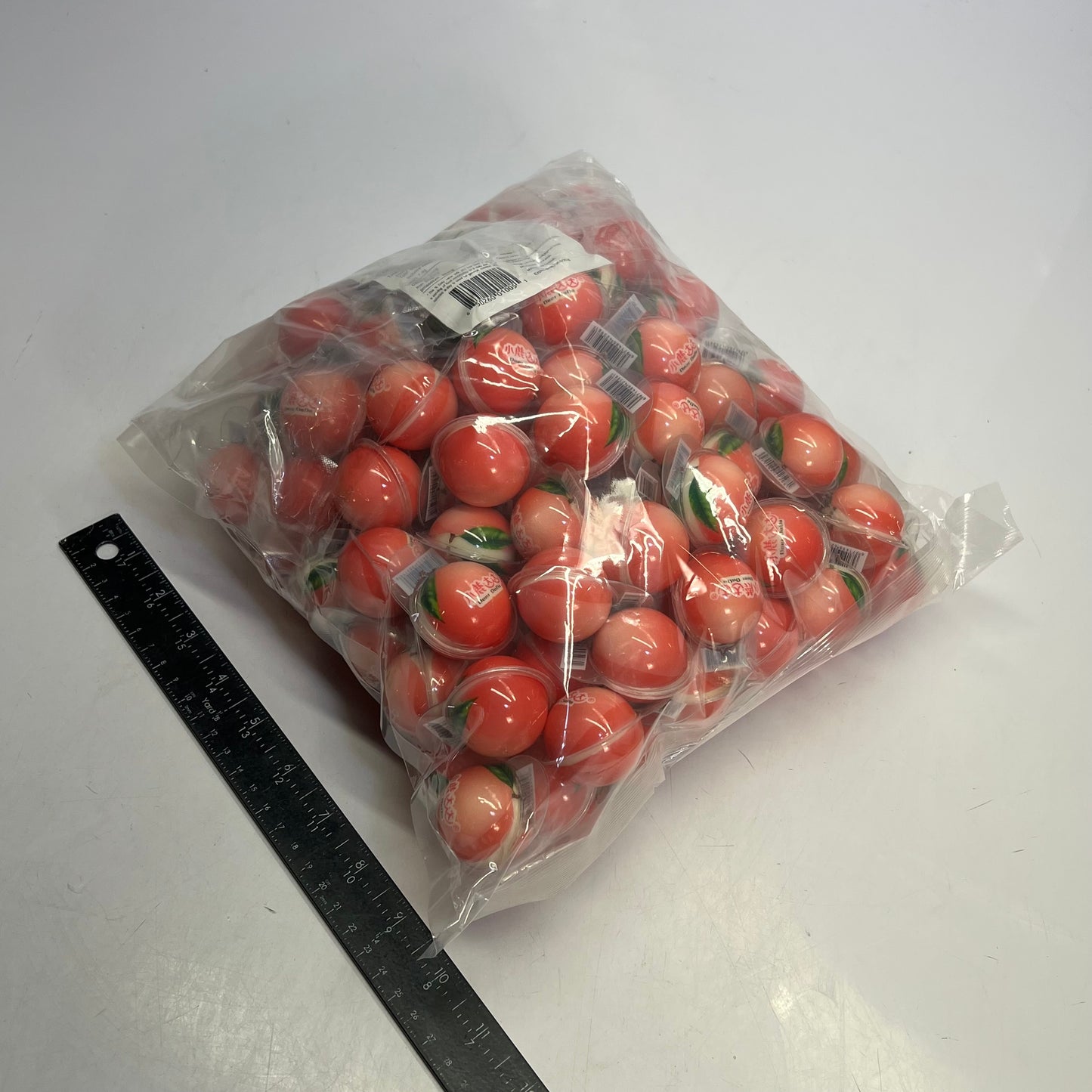 DEER DADA (5 LBS BAG) Individually Wrapped 3D Peach Gummy Candy BB 05/26