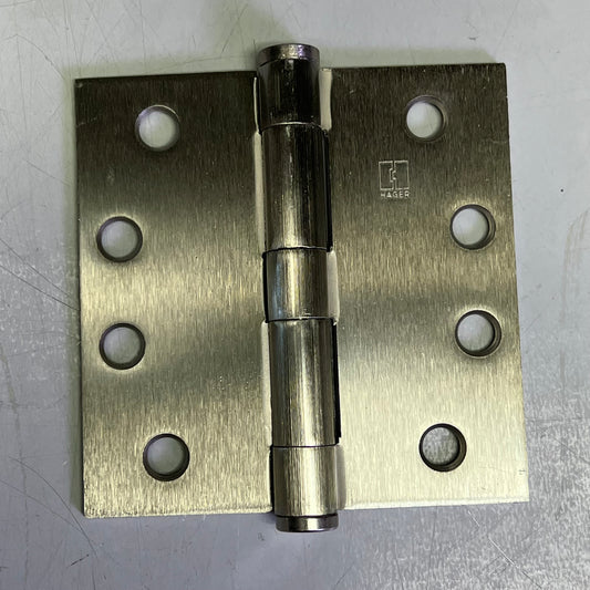 HAGER (3 PACK) Full Mortise Hinge W/ Hardware 4"x 4"  Satin Nickel 008496 US15