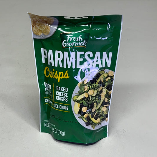 FRESH GOURMET (12 PACK) Parmesan Crips Topping Keto Friendly 1.76 Oz BB 05/26