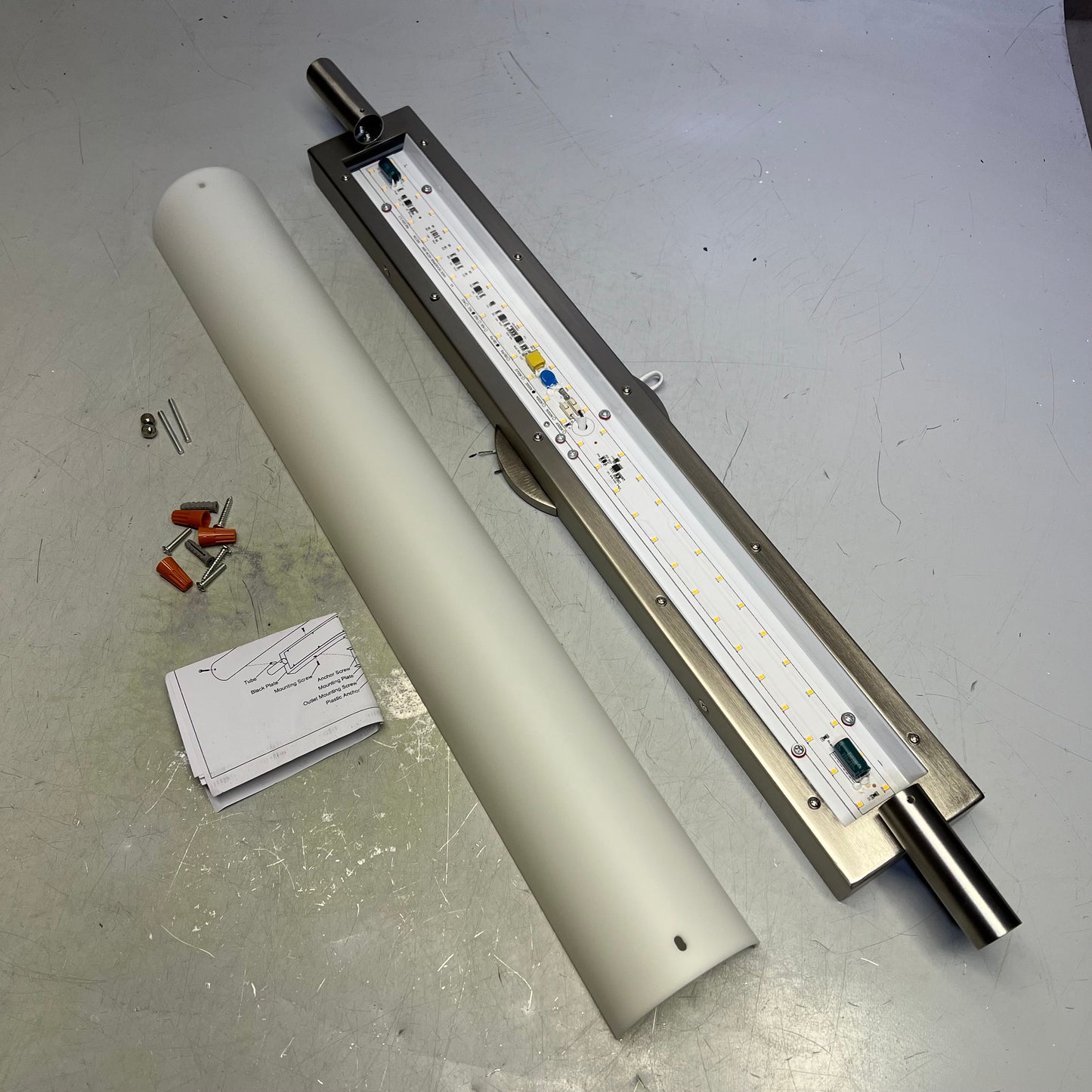 AA DECOR LED Wall Lighting Made Of Iron & White Acrylic Nickel Finish NBWL1032