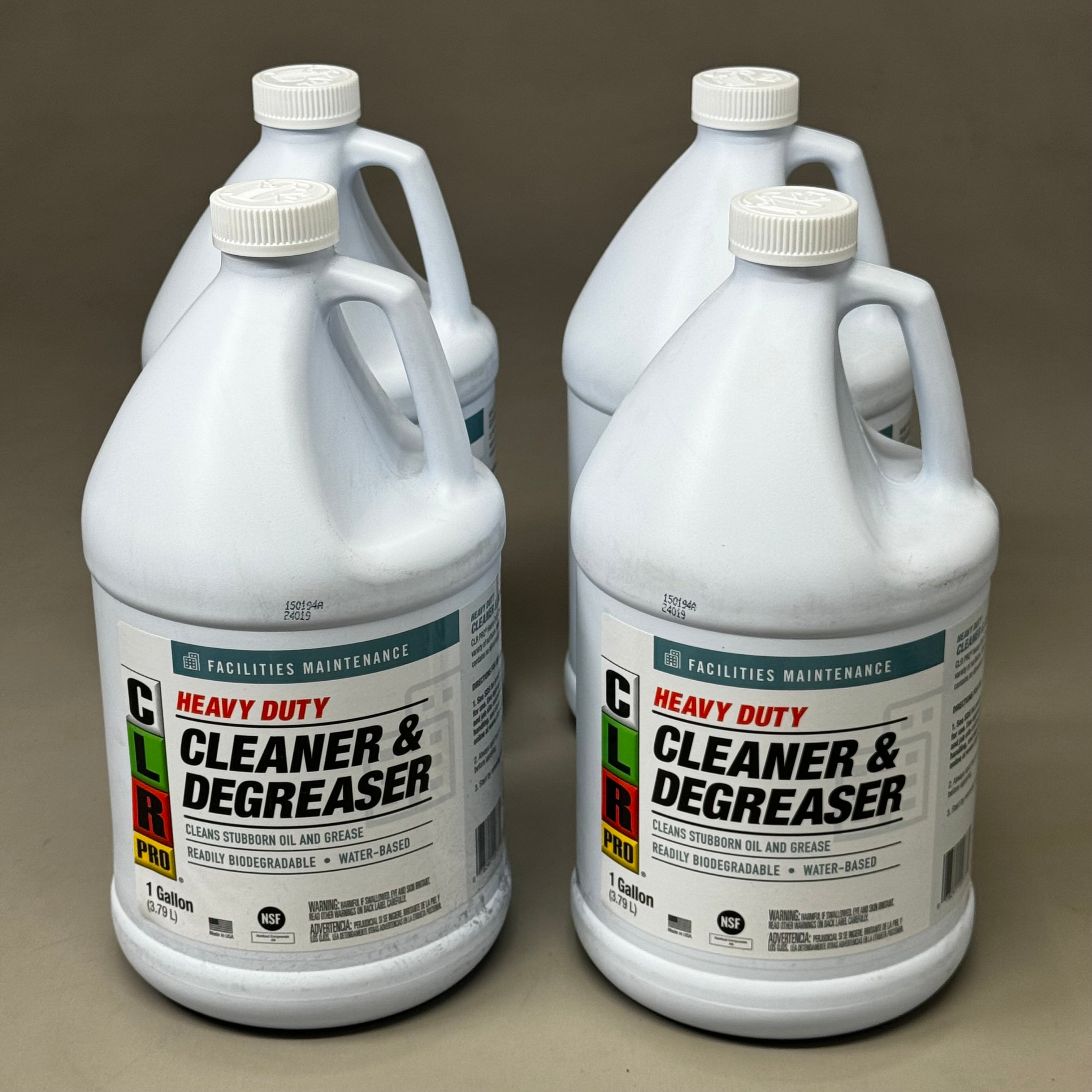CLR PRO (4 PACK,4 GALLONS TOTAL) Cleaner/Degreaser Water Based 1 gal G ...