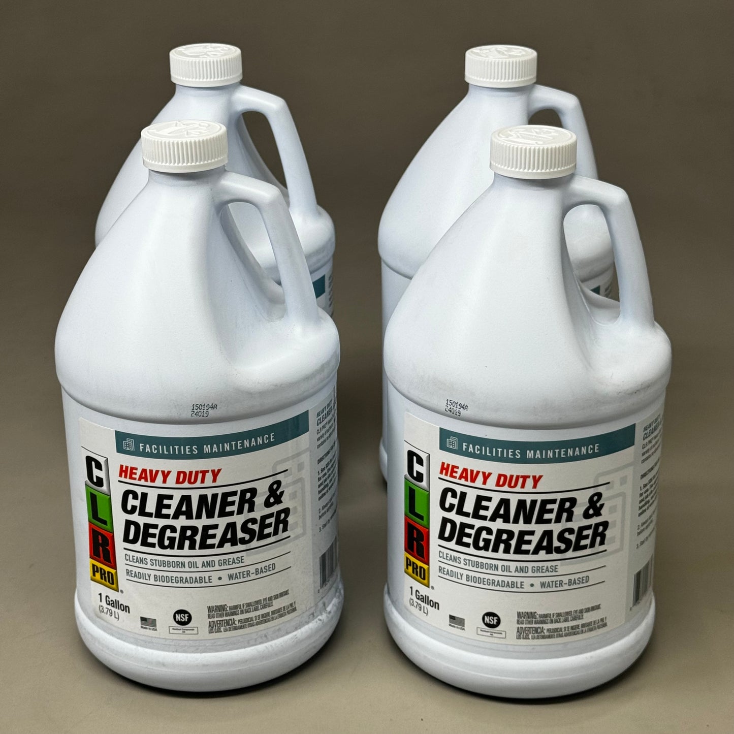 CLR PRO (4 PACK,4 GALLONS TOTAL) Cleaner/Degreaser Water Based 1 gal GFMHDCD1284