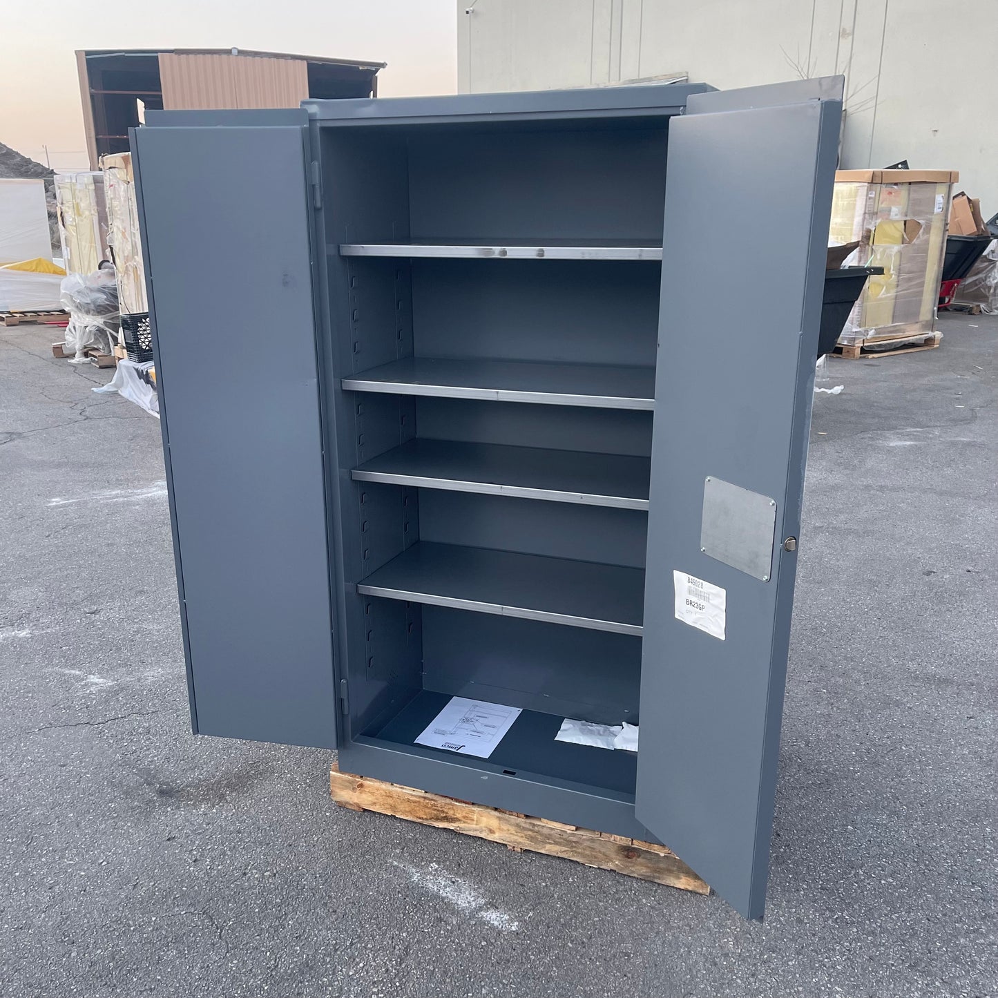 Z@ JAMCO Double-Walled Fire Resistant Security Cabinet 65”x34”x18” Grey BR23GP (A)