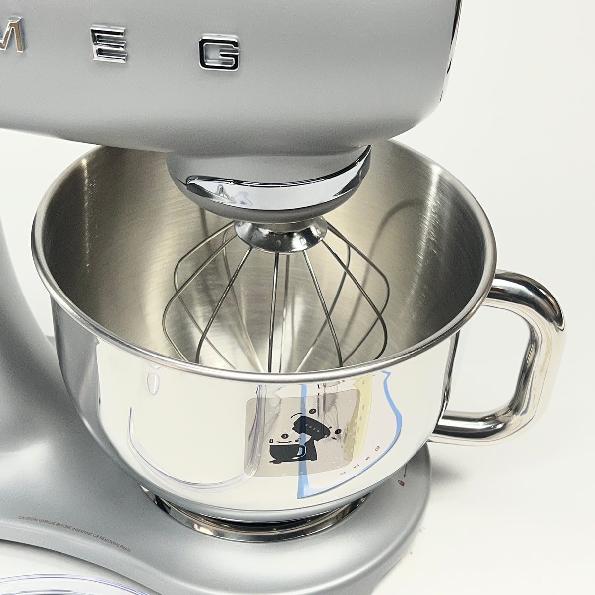 SMEG Kitchen Stand Mixer Full Color 50's Style 600w Glossy Silver SMF03PBEU