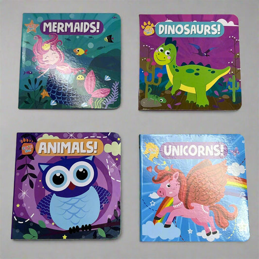 VISION ST (4 PACK) Animal Board Books for Children