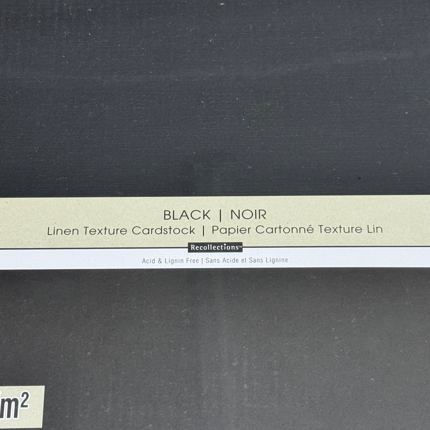 RECOLLECTIONS (3 PACKS , 180 SHEETS TOTAL) Linen Texture Cardstock 12"x12" Black