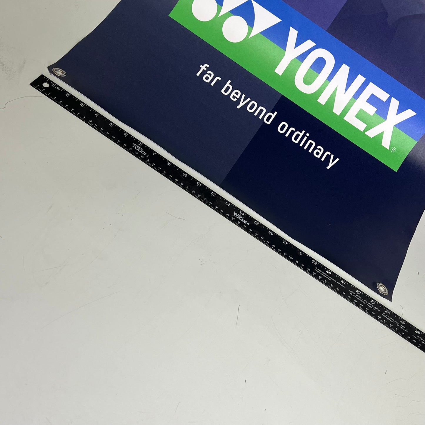 YONEX Hangable Percept Long Vinyl Banner Tiafoe & Yastremska 24"w x 6'