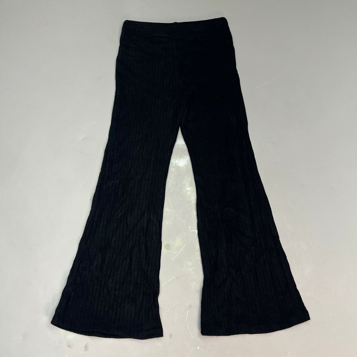 ZA@ WONDER NATION Twin Rib Bottoms Flare Pants Girl Sz S (6-6X) Black Soot