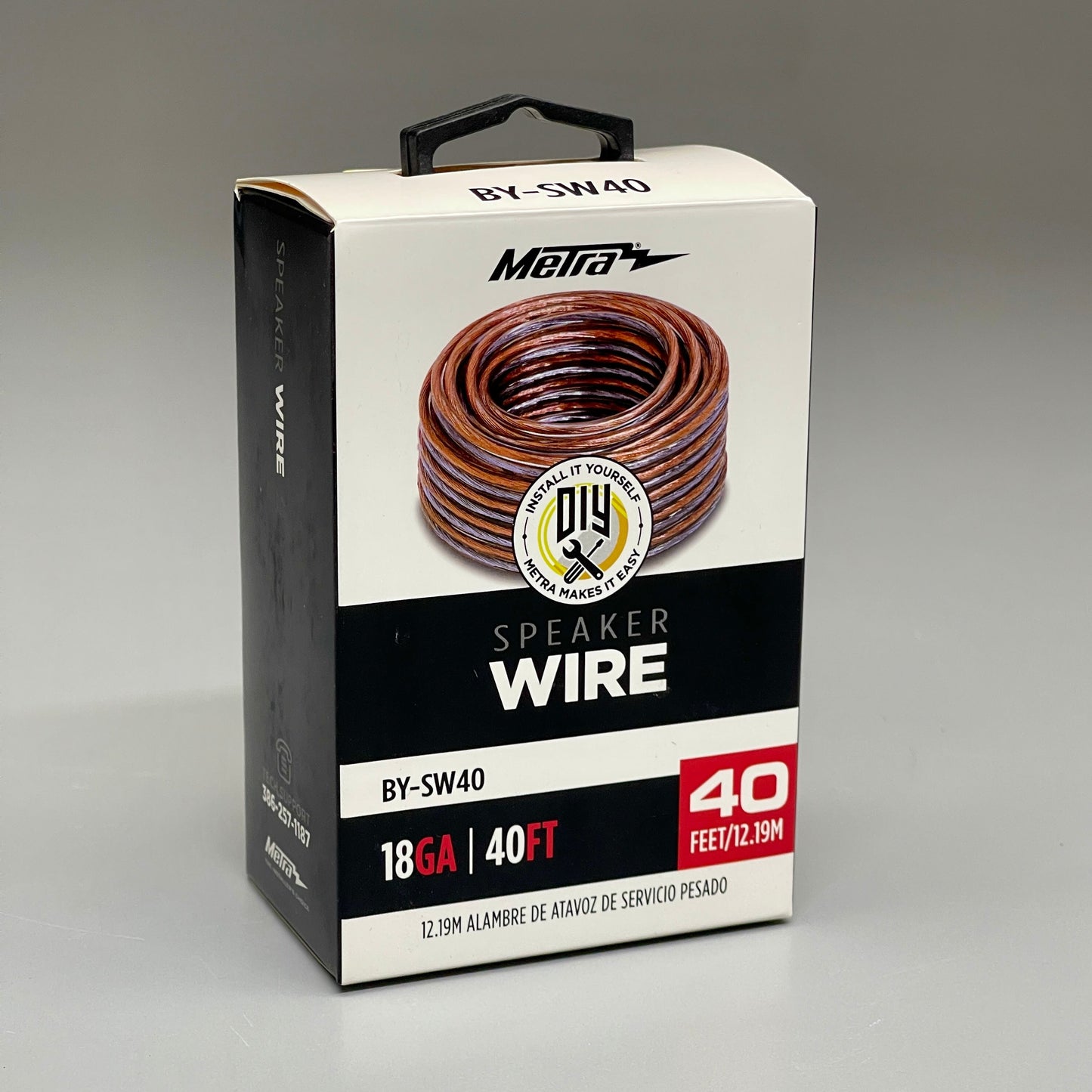 METRA SPEAKER WIRE 40' Spool 18-Gauge Speaker Wire - Clear SW40