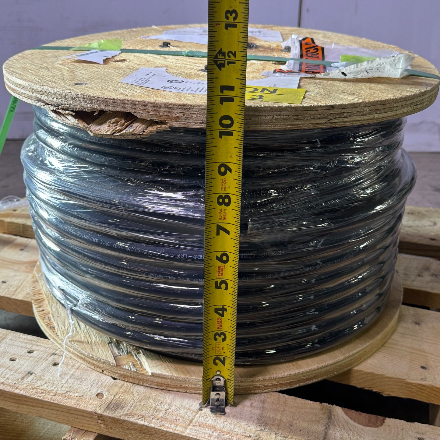 MCMASTER 10-4C TYPE S00W Black Jacket 600V 90C Sz 1" x 250 ft 4A-1004-WXP