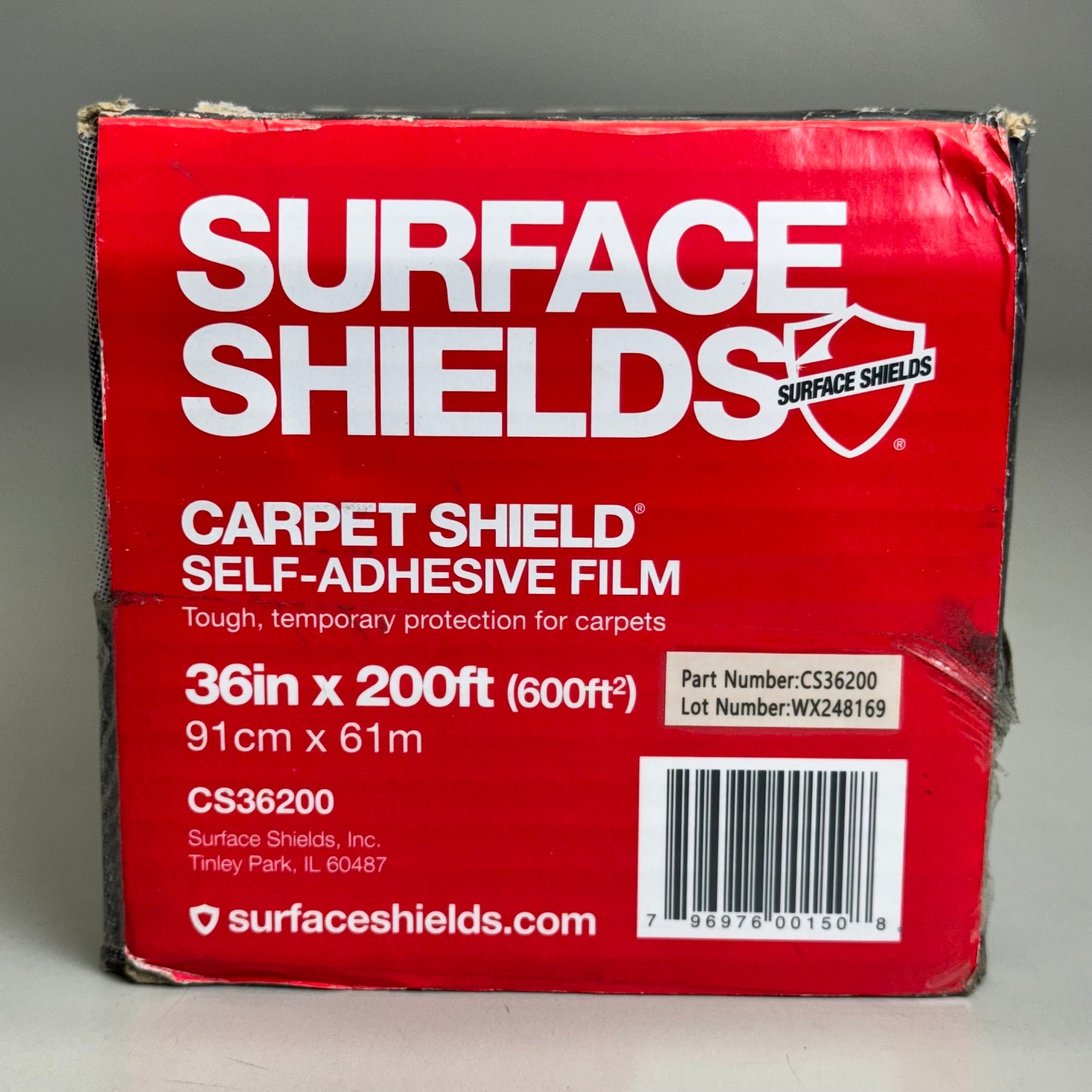 SURFACE SHIELDS Clear Carpet Shield Self-Adhesive Film CS36200