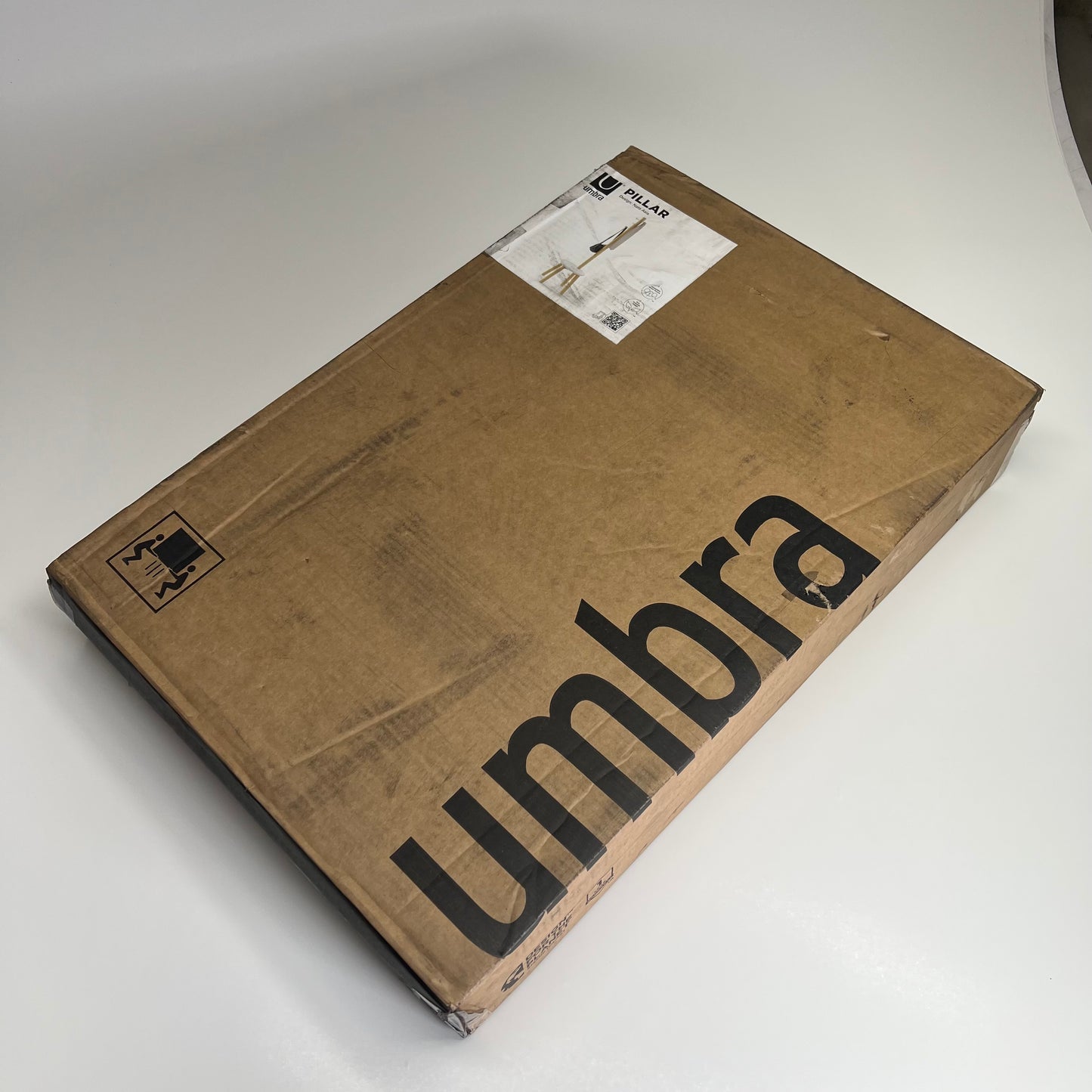 UMBRA Pillar Stool & Coat Rack By Nate Asis 65"x19"x19" White/Natural 1014257668
