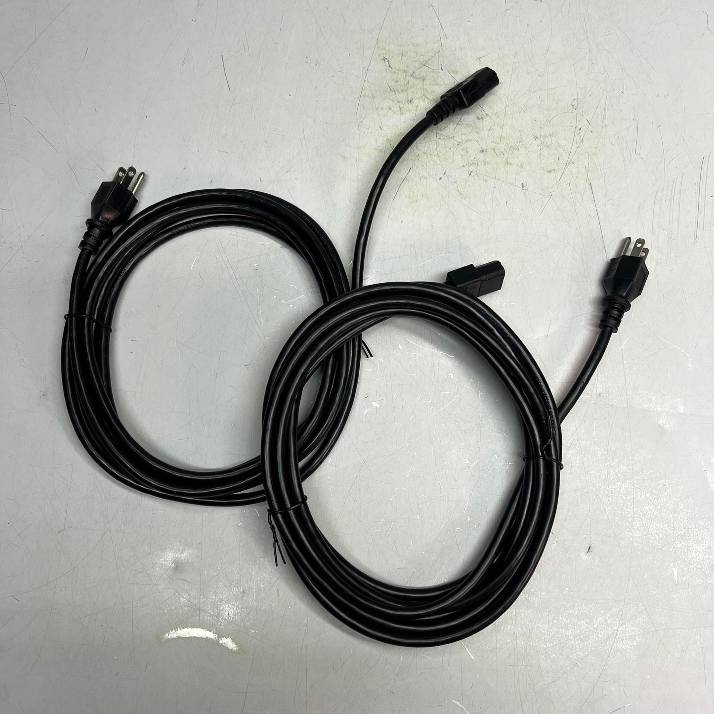 ZA@ NORTH AMERICAN (2 PACK) Power Cords 125VAC 10A NEMA 5-15P 9' / 144" Black