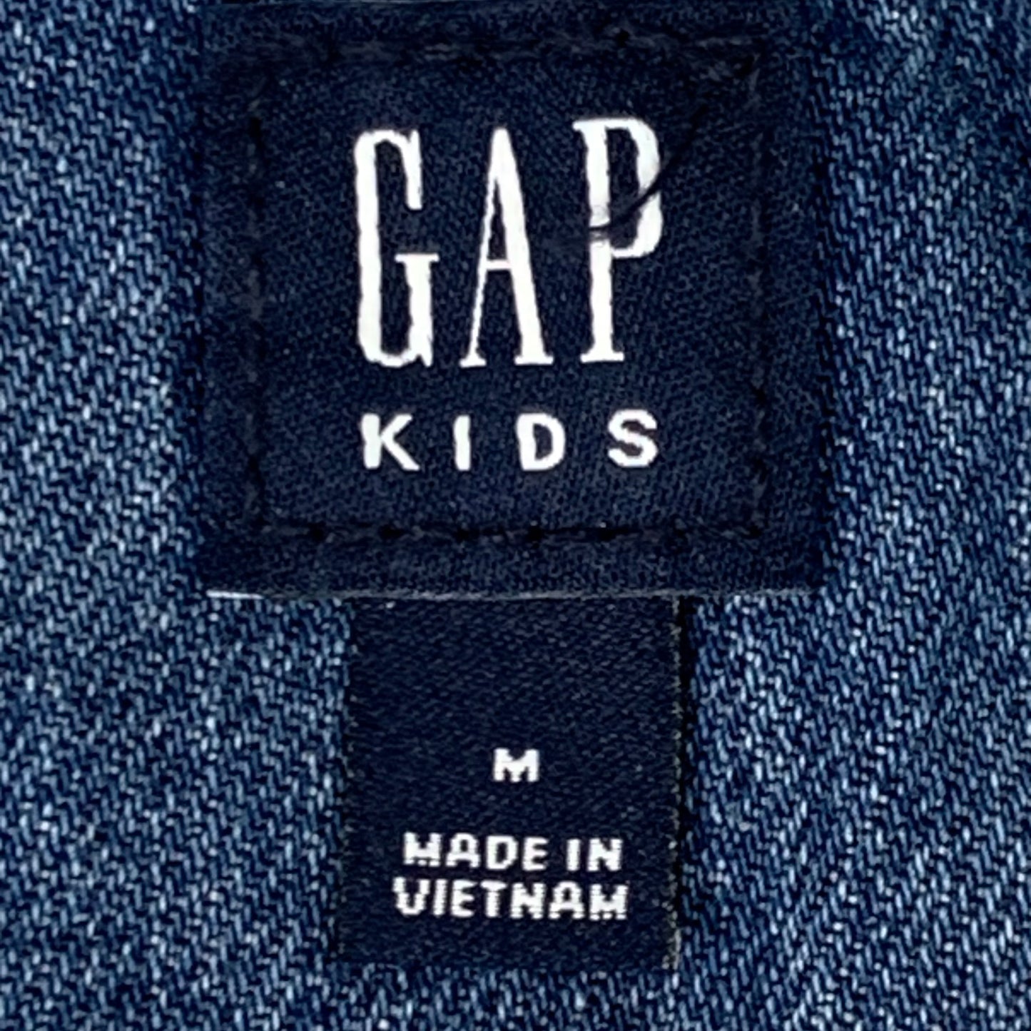 GAP Kids Loose Medium Wash Overalls Denim Blue Sz MD/8 0002