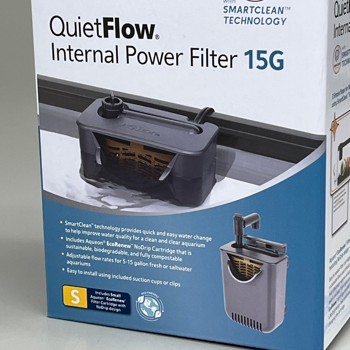 AQUEON QuietFlow Internal Filter with SmartClean Technology Small