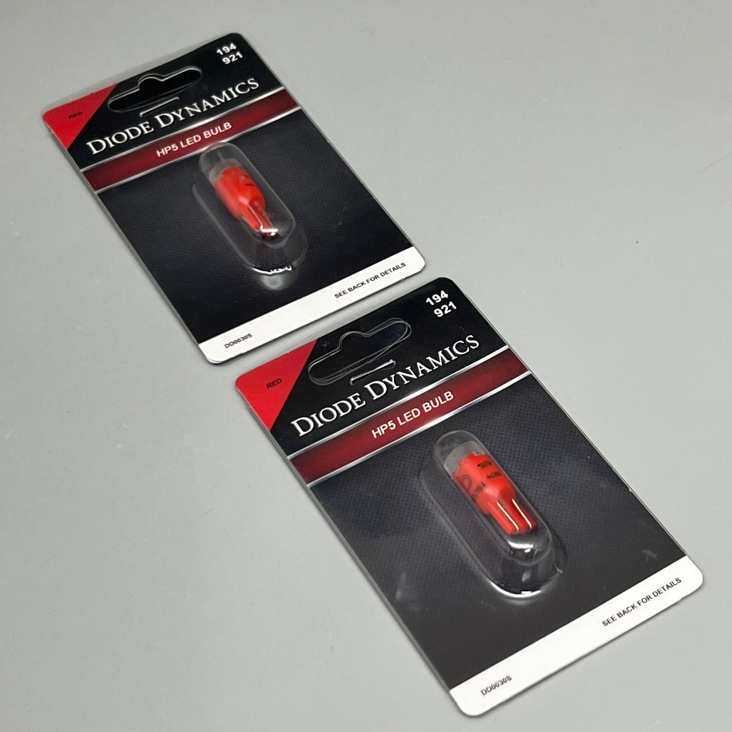 Diode Dynamics (6 PACK) 194 LED Bulb HP5 LED Red Single DD0030S