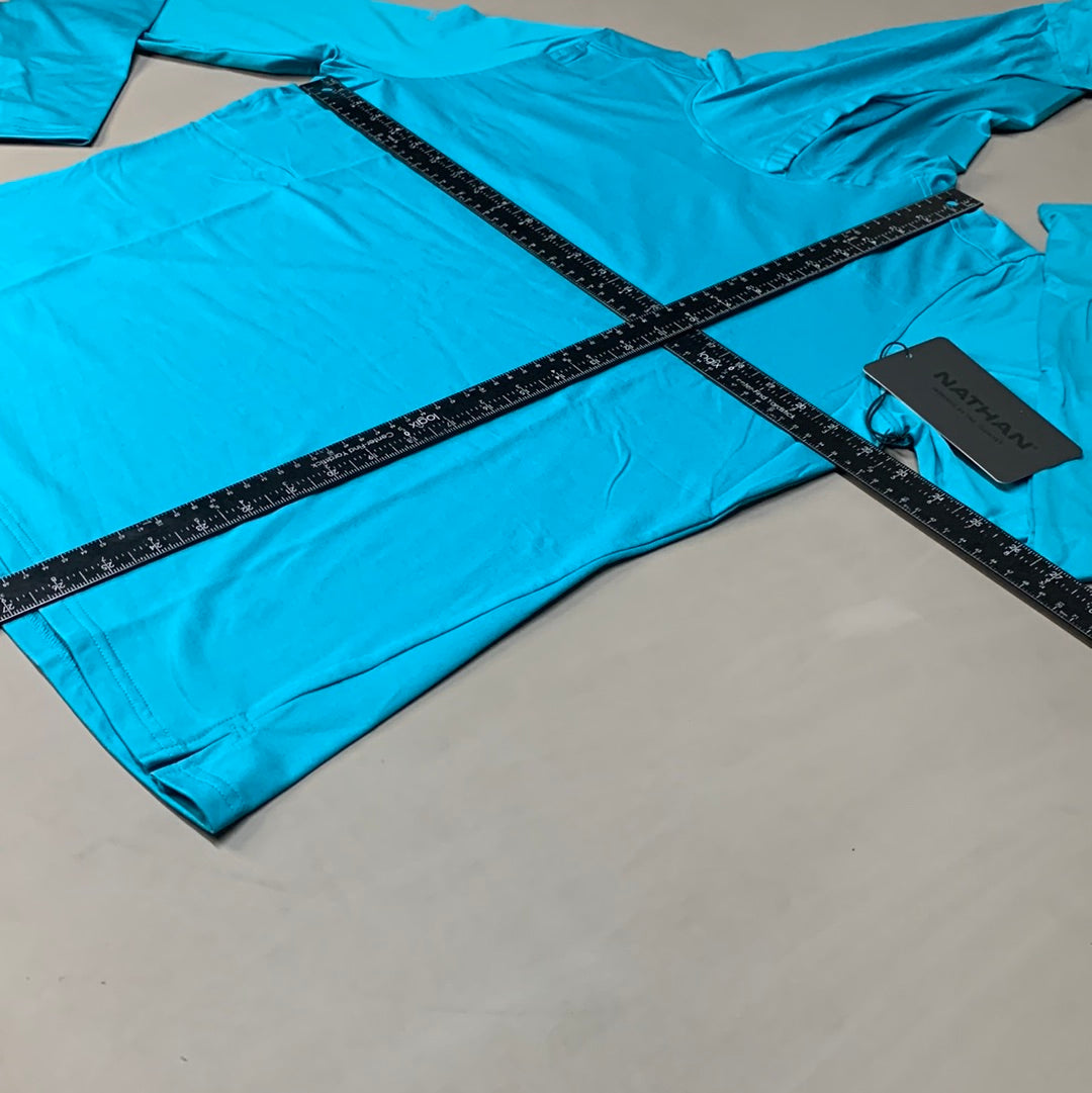 NATHAN 365 Hooded Long Sleeve Shirt Women's Sz XL Peacock Blue NS50080-60139-XL  (New)