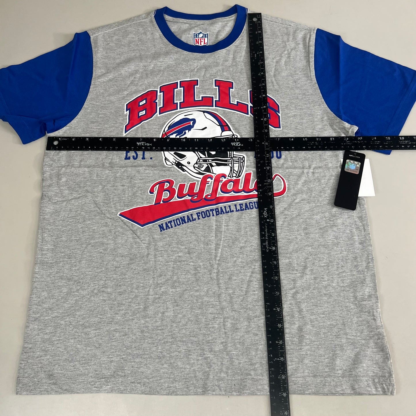 NFL G-lll Sport Bills Black Label T-shirt Men's Sz L Blue/Gray