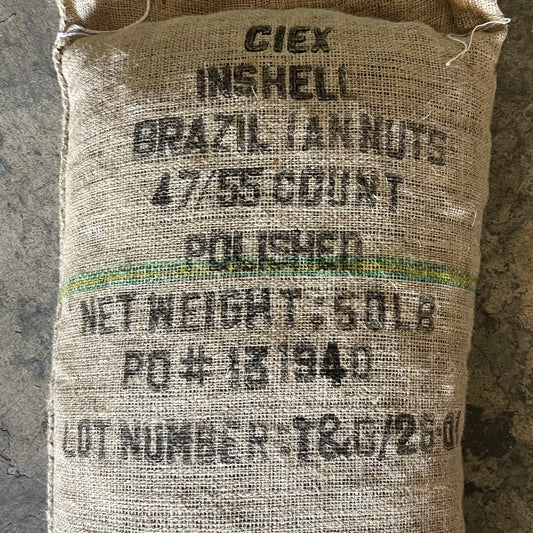 CIEX Raw In-shell Brazil Nuts Polished Bulk Bag 50 lbs Brown 131940